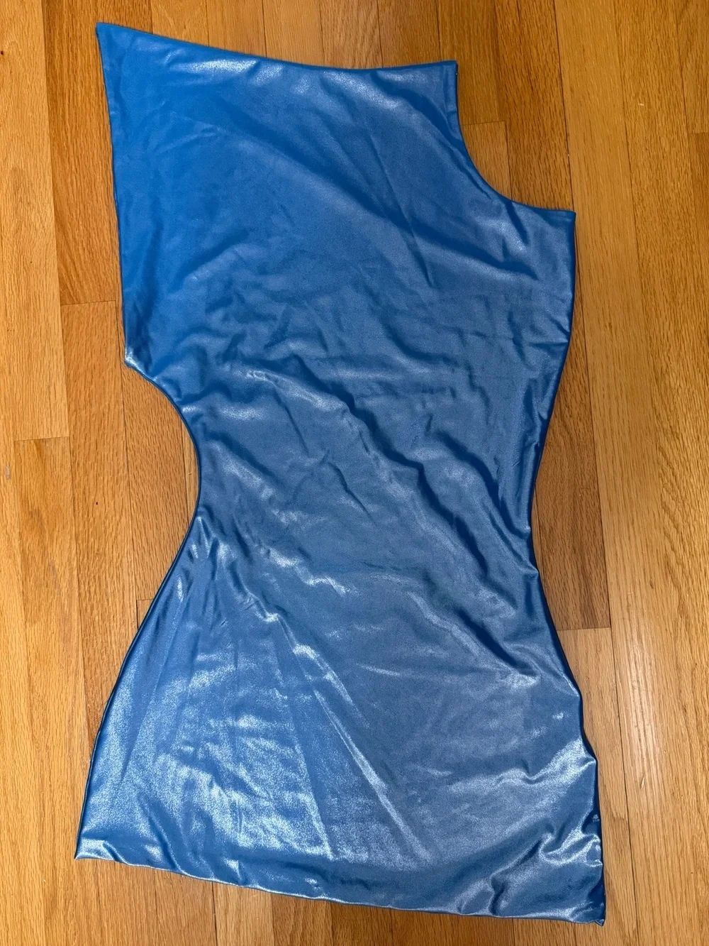 Shimmer One-Shoulder Mini Dress in Electric Blue - Picture 5 of 5